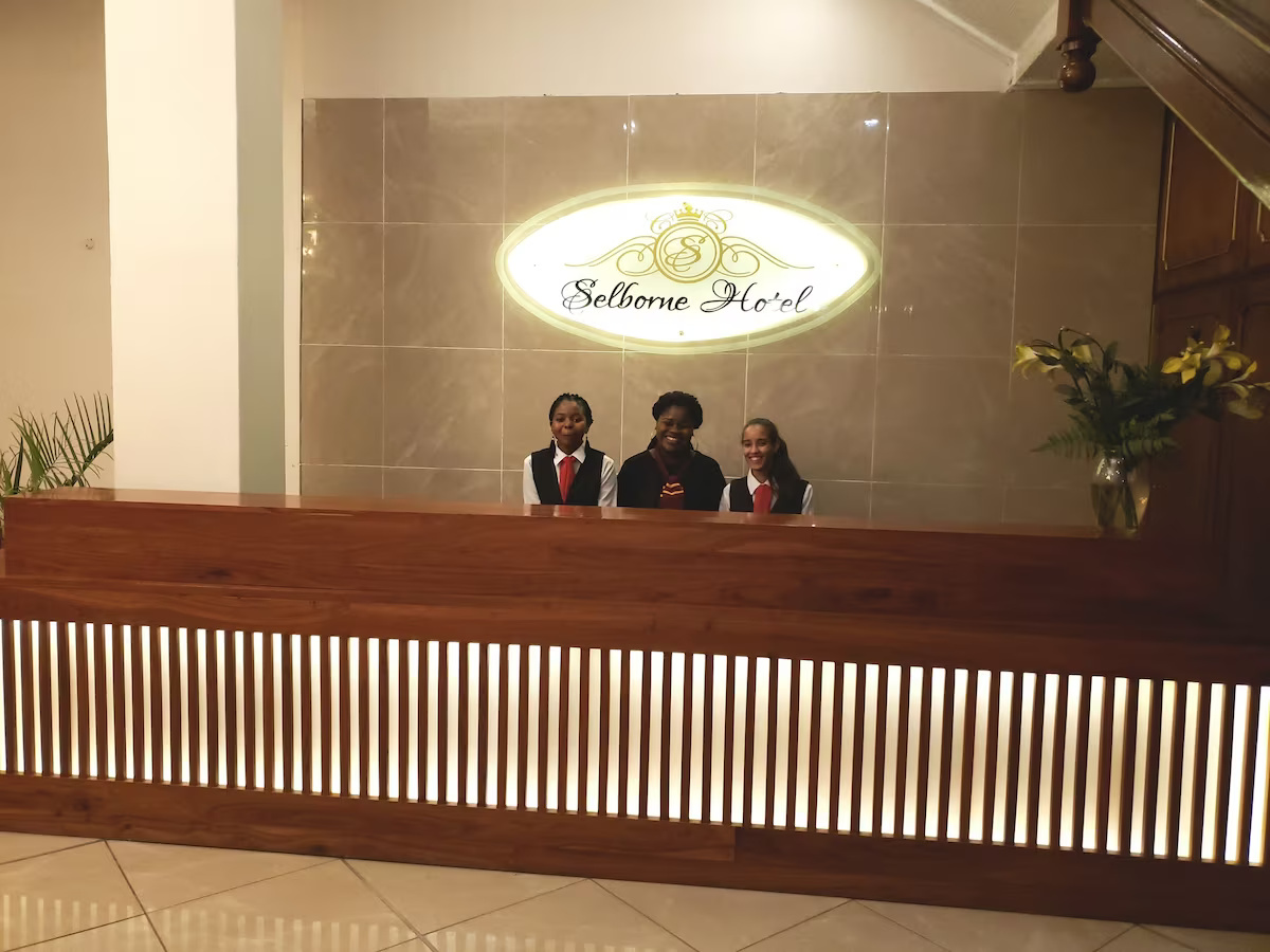 A welcome at the Selborne reception desk